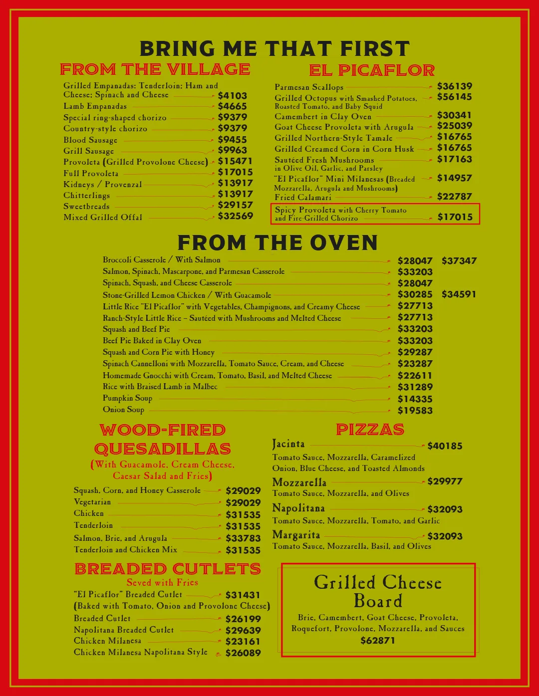Menu — Page 2